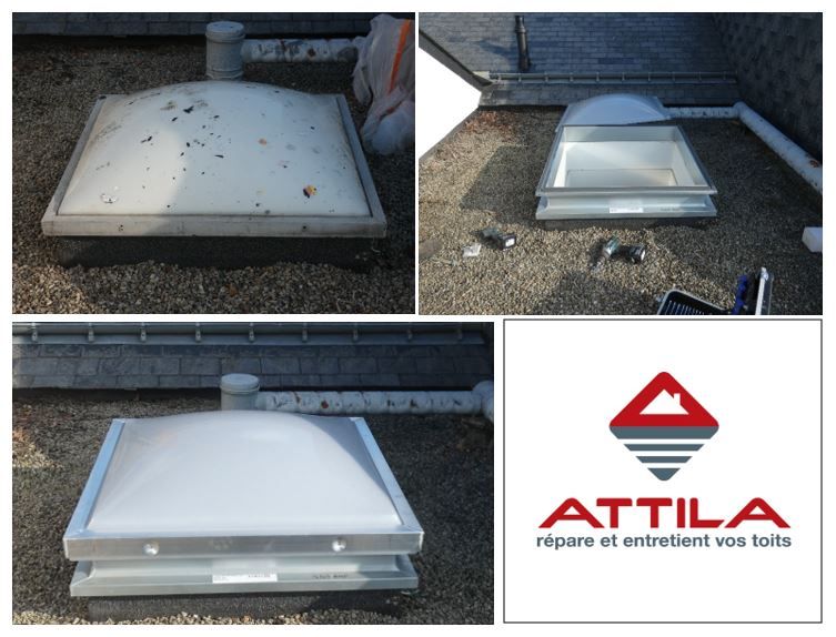 changement coupole sur lanterneau