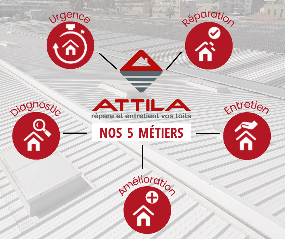 Urgence,Diagnostic, Entretien, Maintenance, Réparations, Améliorations Toiture avec Attila