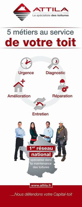 Les 5 métiers d'Attila au service de votre toit