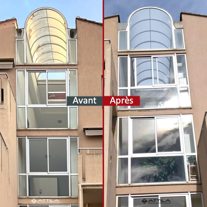 Remplacement de plaque polycarbonates sur voute