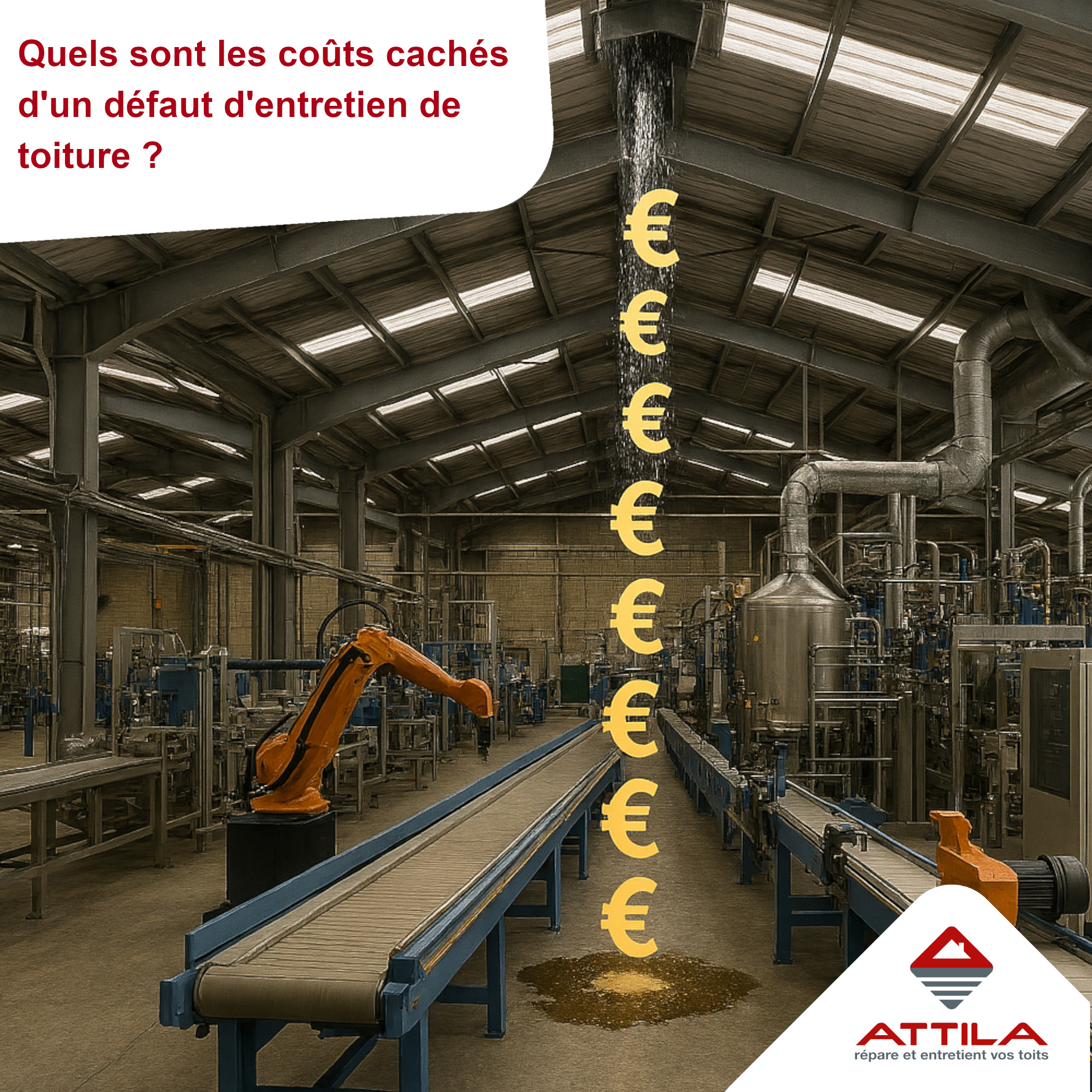 Fuite sur ligne de production