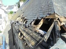 toiture sinistree incendie quimperle